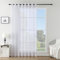 Woaboy Voile Gardinen Vorhänge Transparent Wohnzimmer mit Ösen Stores Gardinen Schlafzimmer Ösenvorhang Scheibengardine Schlaufengardinen Modern 1er Set 300x245cm (B x H) Weiß