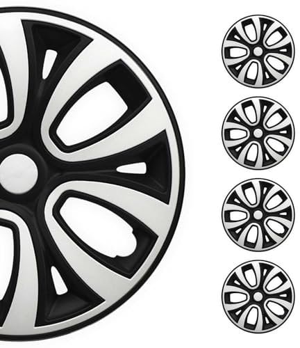 4X Radblenden Radkappen Radzierblenden 16 Zoll Schwarz Weiß