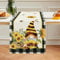 Bonhause Tischläufer Gelbe Sonnenblumen Zwerge Tischläufer Bauernhaus Saisonnal Sommer Küche Esstisch Dekoration für Drinnen Draußen Urlaub Party Waschbar Wohnkultur Tafeltuch (33 x 183 cm)