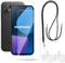 Handyhülle für Fairphone 5 (6.46''), Hautfreundliches mattschwarzes TPU, Absturz- und Kratzschutz, Schutzhülle Tasche für Fairphone 5 mit HD Tempered Glas Schutzfolie und Handy Lanyard - (Mattschwarz)