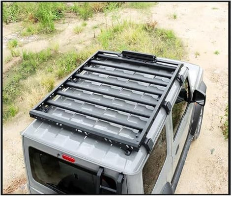Dachgepäckträger Für Suzuki Für Jimny 2019 2023 JB64 JB74W Trägerzubehör Außenautogepäckträger Mit Scheinwerfern Dachgepäckträgerbox Gepäckablage Auto Dachträger(Farbe:Weiß)
