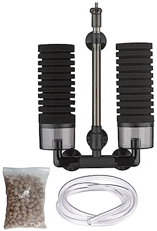 jojobasec Aquarium Biochemischer Schwamm Filterschwamm Schaumfilter mit Saugnäpfen leise für kleine Aquarien