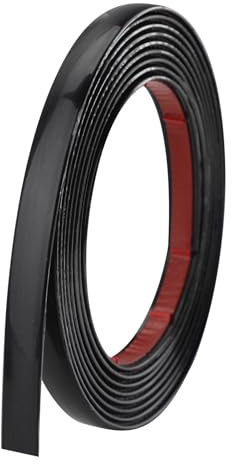 16.4FT Black Wall Trim, Flexible Moulding Trim Self Adhesive PVC Plastic Seam Sticker for Mirror, Door, Ceiling, Floor, Panel, Cabinet, Corner, Tile Edge Decor