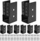 Andorm 2X4 Concealed Joist Hanger Bracket for Wood 8 Pack, Pergola Rafter Bracket 2 x 4 Powder Coated Black with Screws for Beam/Swing/Handrail/Fence