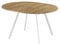 B&D home runder Esstisch LIV, ausziehbar Butterfly Klappeinlage 120-150cm für 4-6 Personen Küchentisch Holztisch Esszimmertisch Metallgestell weiß, Industrial modern Design, Wildeiche 11210-FW-EIWL