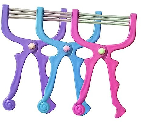 CRILSTYLEO 3stücke Teiliges Gesichtshaar-epilierer Mit Federdesign Tragbarer Haarentferner Für Frauen Und Männer Schmerzfreie Anwendung Für Oberlippe Kinn Und Wangen