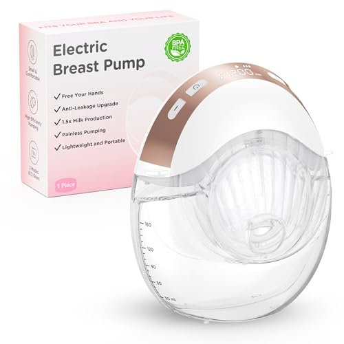 Haokoo Wearable Breast Pump Electrical- Electric Breast Pump Hands Free, Leak-Proof Upgraded, BPA Free, 3 Modes 12 Levels, with 17/19/21/24mm Flange (1 Pack)