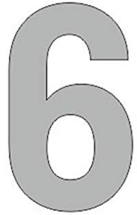 Modernt husnummer, modern adressskylt Lämplig, for hembakgrundsbelyst flytande husnummerlampor, hussiffrig led ljusborste Nickel, (NO.3165)(Silver,6inch)