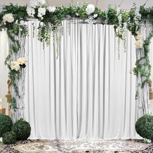 LN COZY CORNER 3m White Backdrop Curtain – Photography and Event Backdrop, Smooth Fabric for Photo Studio, Weddings, and Video Recording