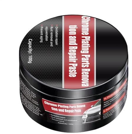 Chrompolierpaste - 100g Chrom -Rekonditionierungscreme | Kfz -Anlaufentferner, Reparaturmittel für Türgriffe, Fensterstreifen