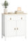 HOMCOM Sideboard, Modern Storage Cabinet with Drawer, Adjustable Shelf and PU Pulls for Living Room, Dining Room, Kitchen, White
