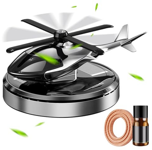 Luftwert für Autos mit Solarenergie - Luftwerte für Autos im Hubschrauber | Aromatherapie-Diffusor mit Drehplatte, ökologischer Duft für Auto