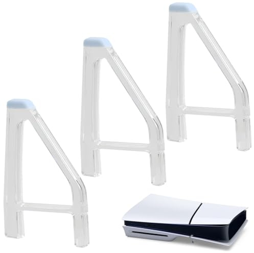 XPEX 3 PCS Support de console PS5 Slim - Support de placement horizontal - Pieds de refroidissement antidérapants - Compatible avec PS5 Slim (Disc Edition A)