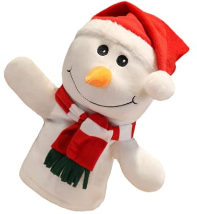 HEALSOPTHY Schneemann Handpuppe Spielzeug Elter Kind Weihnachts Fingerpuppe Cartoon Figur Interaktives Rollenspiel Geschenk