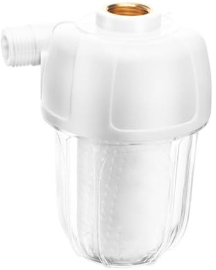 BIUDECO Filtro de Agua para Lavadora y Calentador Doméstico Prefiltro Antical Blanco de Plástico ABS Filtro de Sedimentos Transparente para Ducha Reduce Impurezas y Protege