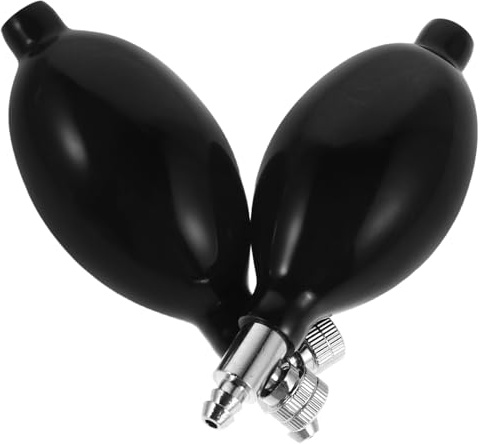 ibasenice 2stücke Blutdruckmessgerät Aufblaspumpe Manuelle Ersatzpumpe Kupferventil Latex-quetschballons Für Aufblasbare Artikel Druck Ablassen