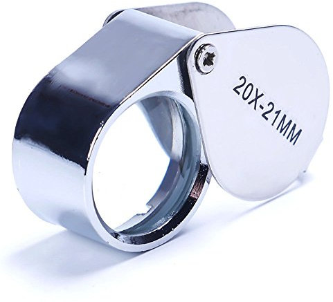 zhouba Triplett Eye Lupe Lupe Lupe Schmuck Diamant Zuordnung Werkzeug 20x-21mm silber