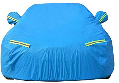 Autoabdeckung Vollgarage Autoplane Wasserdicht Auto Abdeckplane Winter & Sommer Allwetterschutz，Blau，XL für SUV-Länge (470 bis 480CM)