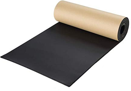 NATGAI Esponja de neopreno con lámina de goma de espuma adhesiva de 1/4 pulgadas de grosor x 12 pulgadas de ancho x 54 pulgadas de largo, cortada a múltiples dimensiones y longitudes: bricolaje