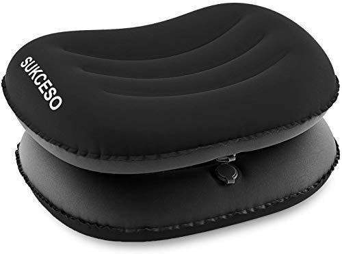 SUKCESO (2 Count) Aufblasbares Camping Kissen - Mini Ultraleichte Klein Mellow Comfort Kopfkissen Aufblasbar Outdoor Auto Trekking Schlafsack Strand Wasser Kissen Selbstaufblasend Camping Pillows