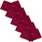 Yenita Women Lace Hipster, 5er Set Damen Spitzen Panties aus weichem tranzparenten Spitzengewebe, Bordeaux, Gr. L