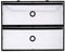 Periea 'Rosie' Pack of 2 Strong Plastic Shoe Storage Boxes with Drawers - Ideal for Storing Knee High Boots