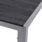 FineHome XL Gartentisch Aluminium Non Wood Silber/Schwarz Esstisch Gartenmöbel Tisch Holzimitat wetterfest 180x90x74cm