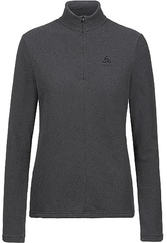 Odlo Damen Langarm Shirt mit Reißverschluss ROY, shale grey - black stripes, XS