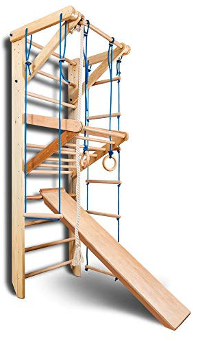 Gimnasio Infantil de Madera Sport 5–220 Pared de Escalada y Espaldera para Niños, Juego Activo en Casa