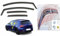 OEMM Set of 4 Wind Deflectors, In-Channel Type, Compatible with VW MK7 Volkswagen Golf 7 Hatchback 5 Door R GTI GT Models 2012-2020, Acrylic Glass Side Visors, Window Deflectors