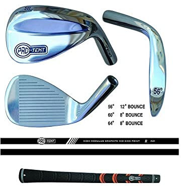 Pro-Tekt Unisex's Golf Club Wedges, Black/Silver, 56°