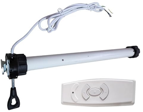 TENDEEVOLUTION Motore per Tende a Rullo con diametro 70 mm Silenzioso e a Basso Consumo. Ricambi Tende da Sole per Esterno a Rullo (Motore con telecomando)