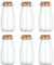 Magic Season Bouteilles en Verre Décoratives avec Bouchons en Liège (100 ml Bouteilles à Yaourt / 6 Pièces)