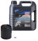 HARLEY-DAVIDSON oder Liqui Moly Motorrad Ölwechsel Set Premium 5 Ölfilter + Motor-Öl SAE 20W-50 (4 L) + O-Ring Dichtung, Schwarz - Liqui Moly