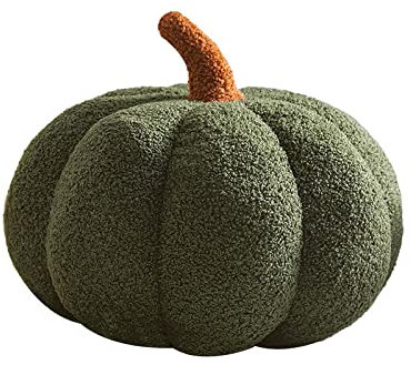 SZETOSY Cuscino decorativo a forma di zucca, per divano, decorazione per la casa, fotografia Kingdergarden, Halloween, 28 cm, verde