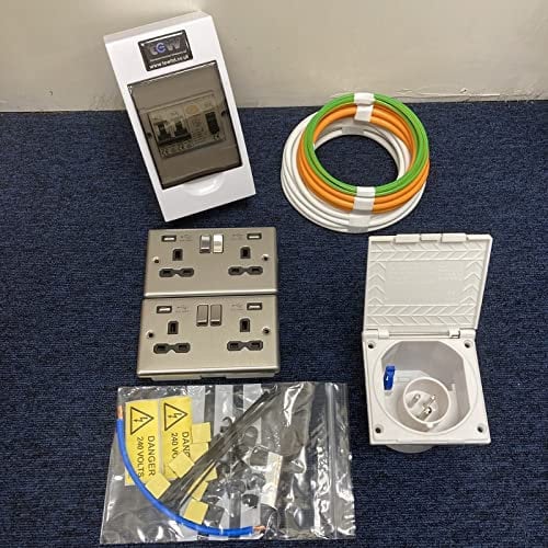 TEW 240V Mains Electric Hook Up Installation Kit Campervan Motorhome Conversion Kit 18