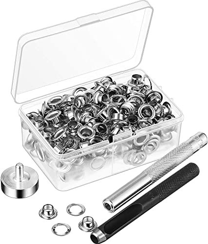 Danlai 100 Set Tüllen Waschmaschine Tülle Kit 3 Installationstools Beendet Tülle Eichele Für Kleidung Stoff Leder Etikettenbeutel