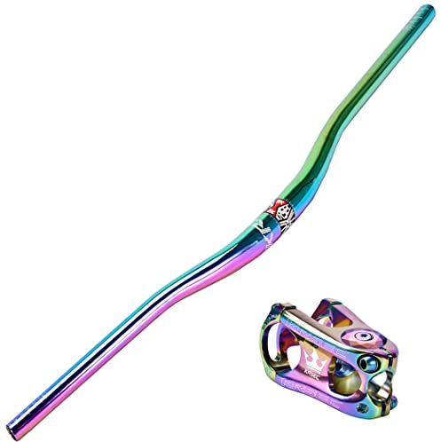 WLDOCA MTB Fahrrad Bunter Lenker AM XC DH Downhill Rennrad Rise Lenker Mountainbike Rennrad Regenbogenlenker 31,8 mm * 800 mm,A2,800MM