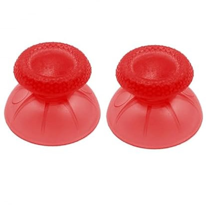 2 x Joystick für Sony PS5 Playstation 5, analog, Fernbedienung, Rot, transparent