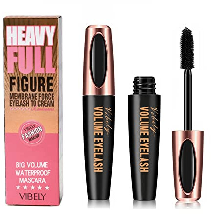 HIVETZ Waterproof Volume & Length Mascara - False Lash Effect, No Smudging, 4D, Long Lasting Fibre