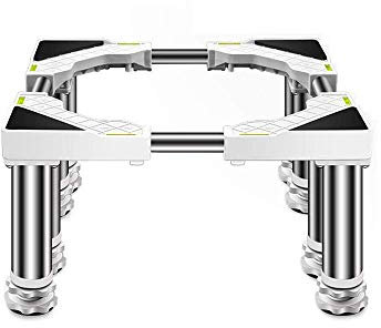 EXENXA Robuster Waschmaschinenständer Universalfuß Kühlschrankständer Multifunktionaler Möbelrollenhalter Ständer Trocknerregal 4/8/12 starke Füße Schrank Herd Waschanlage Ständer Podest (2,4 m)
