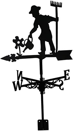 Old Farm Wetterfahne, poliertes Kupfer, mit Dachhalterung, Dachwetterfahne, Gartendekoration