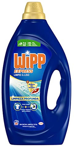 Wipp Express Detergente Líquido Limpio y Liso para lavadora (28 lavados), detergente líquido para lavadora para una limpieza profunda, jabón para ropa
