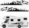 MOTOLIMO Adesivi per auto in vinile con albero di montagna e foresta decalcomanie in vinile Auto Car Decal Sticker Decorazion per auto, SUV, camper e rimorchi (2 pezzi)