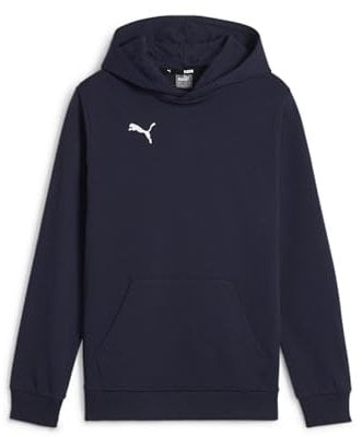 PUMA Jungen Teamgoal Casuals Hoody Jr Pullover, Puma Navy-puma White, 152 EU