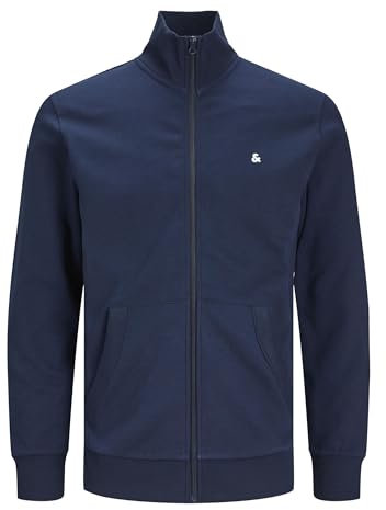 JACK & JONES Male Sweatshirt mit Reißverschluss Plus Einfarbig Sweatshirt mit Reißverschluss