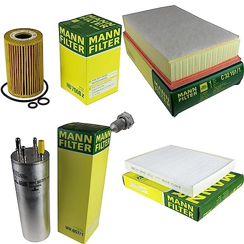 EISENFELS Filter Set Inspektionspaket erstellt mit MANN-FILTER Ölfilter HU 7008 z, Luftfilter C 32 191/1, Kraftstofffilter WK 857/1, Innenraumfilter CU 2842, Verschlussschraube