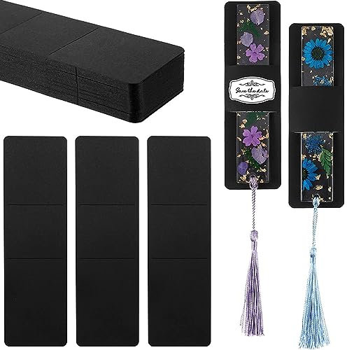 Creperture 50 Stück Lesezeichen Halter Set zum Selbermachen, Schwarz