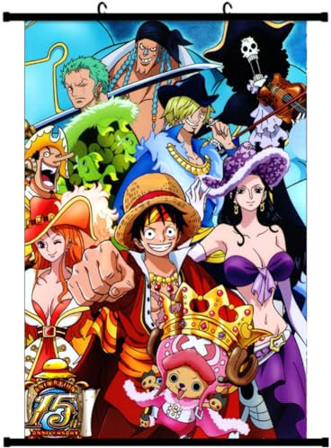 IQEPXTGO One-Piece Anime Poster Scroll Anime Wandkunst Bilder Aufhängen Ästhetische Raumdekor Leinwand Hd Gedruckt Rahmen Segeltuch Malerei 40x60cm/16 * 24 Zoll