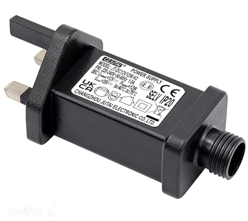 DR. WATCH 12V 12W String Lights Indoor-Outdoor Power Adapter for CZJUTAI JT-DC12V12W-IP44 Christmas Lighting Illuminate Your Holidays with the Reliable Replacement (Threaded-Constant On-12V12W)